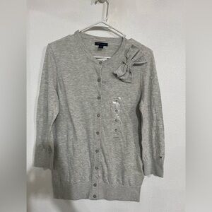 Tommy Hilfiger cotton Viscose blend cardigan gray NWT